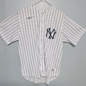 Nike Kids White and Black Striped Jersey